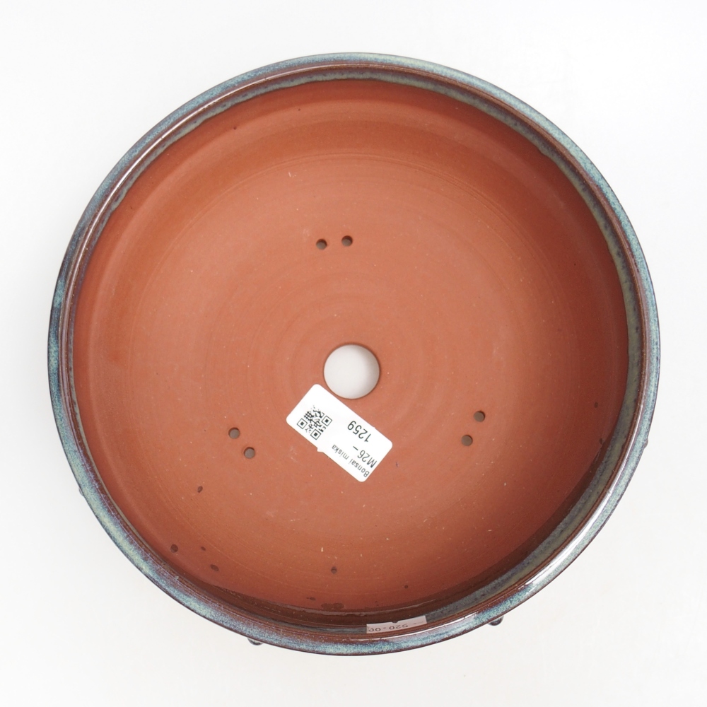 Bonsaischale aus Keramik 21 x 21 x 7 cm, Farbe blau