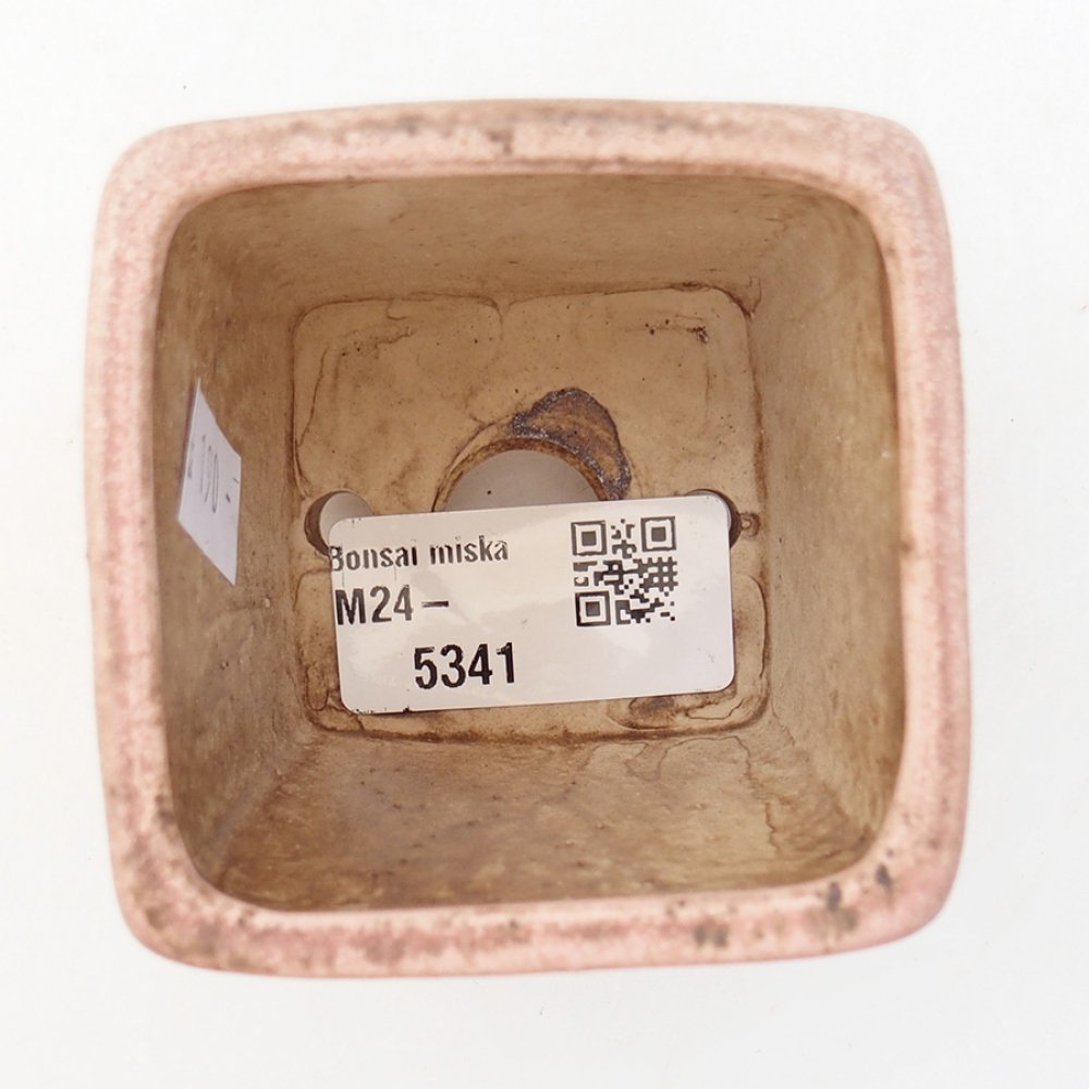 Bonsaischale aus Keramik 6,5 x 6,5 x 7 cm,  Farbe rosa