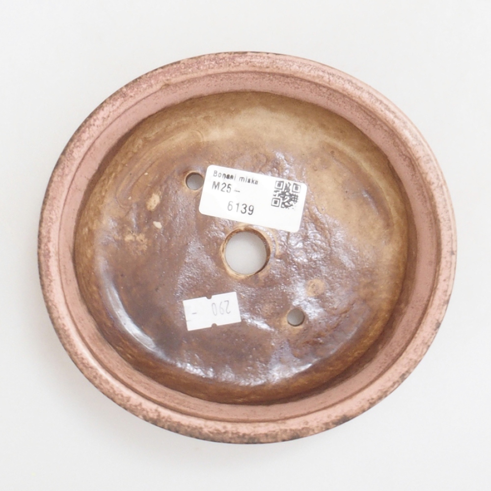 Bonsaischale aus Keramik 15 x 14 x 4 cm, Farbe rosa