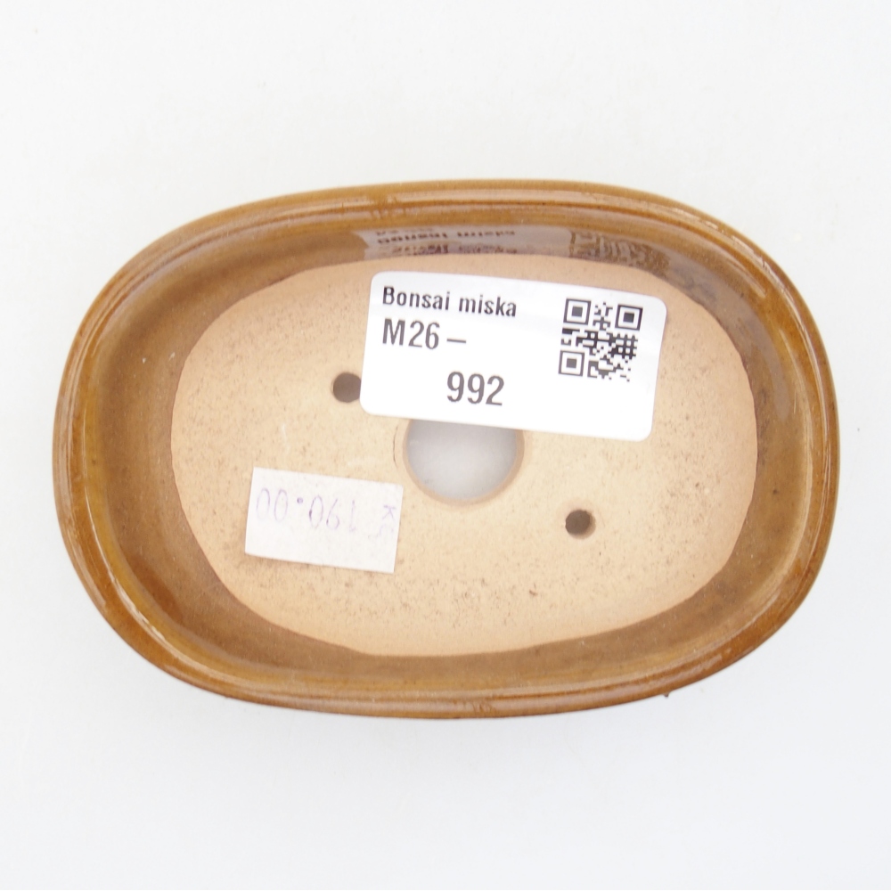 Bonsaischale aus Keramik 9 x 6,5 x 2,5 cm, braun