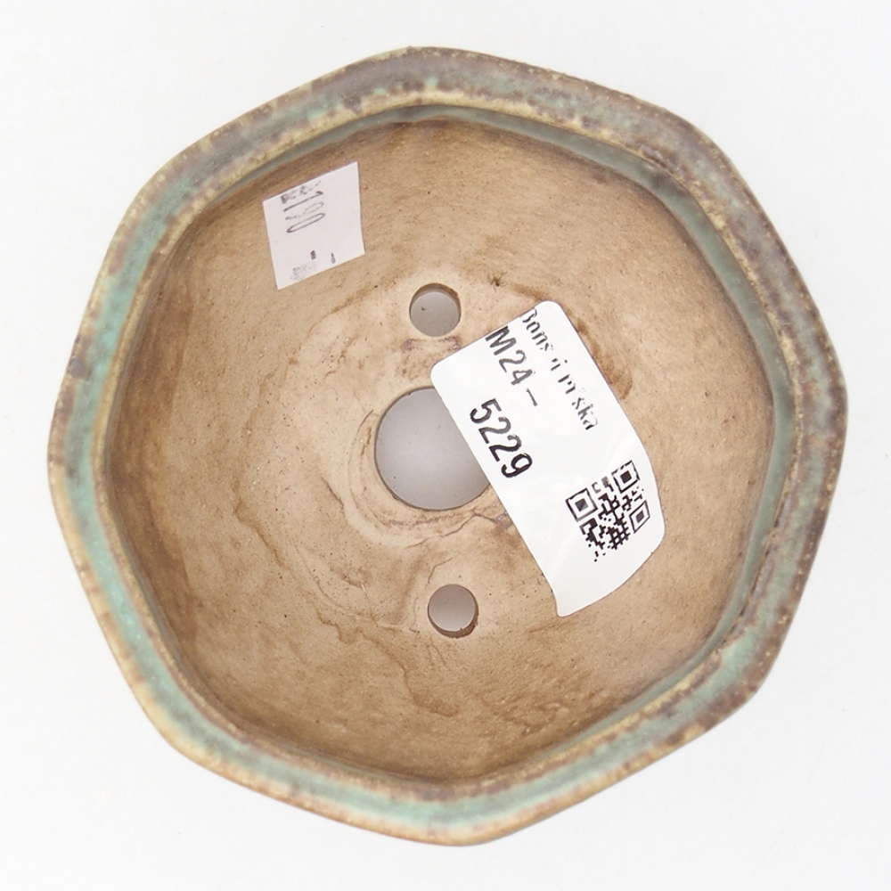 Bonsaischale aus Keramik 8,5 x 8,5 x 6 cm, Farbe Grün
