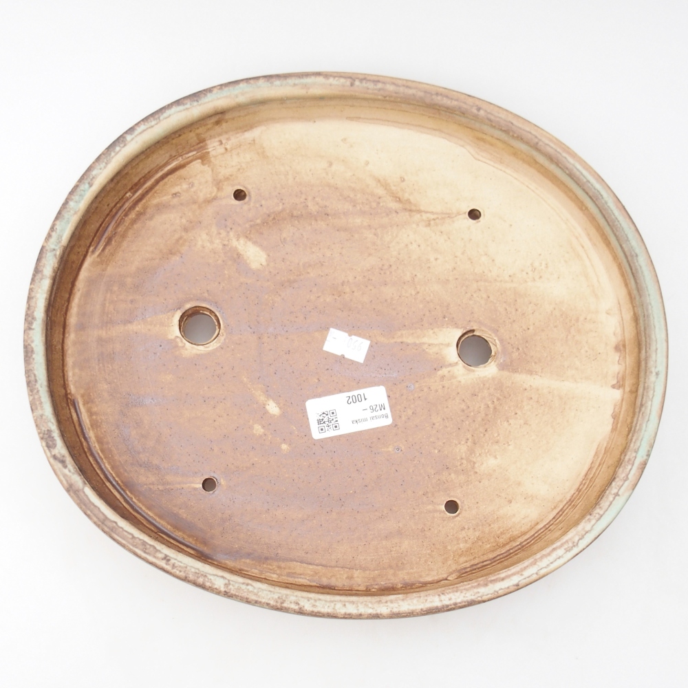 Bonsaischale aus Keramik 31 x 27 x 4 cm, grün