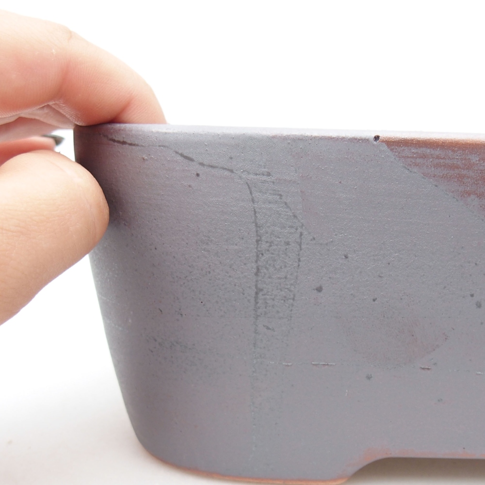 Keramik-Bonsaischale 23 x 18 x 7,5 cm, Farbe metallische