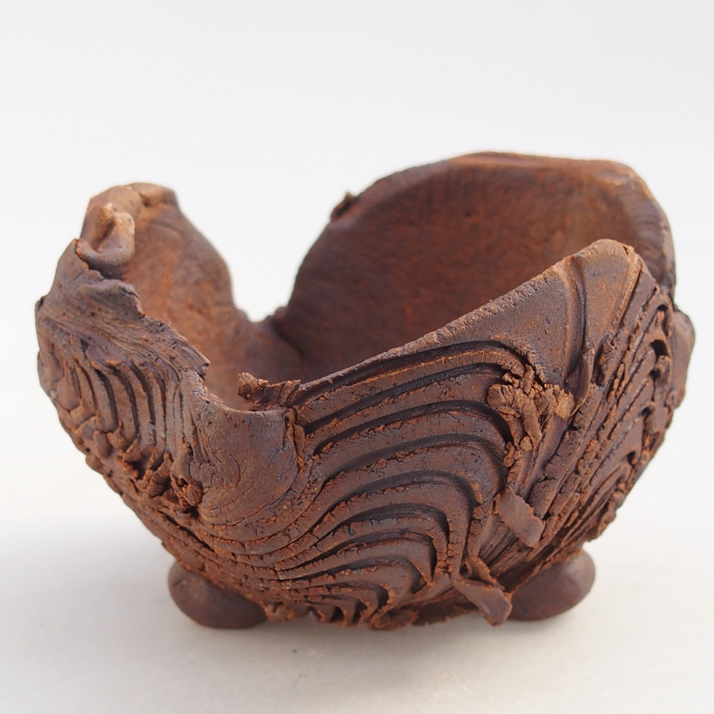 Keramikschale 8,5 x 8,5 x 6,5 cm , Farbe braun