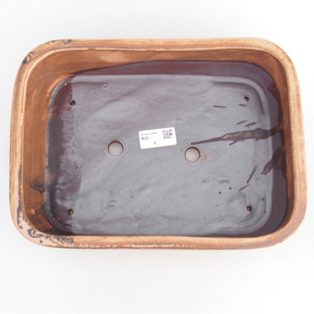 Bonsaischale aus Keramik 28,5 x 21 x 7,5 cm, rosa