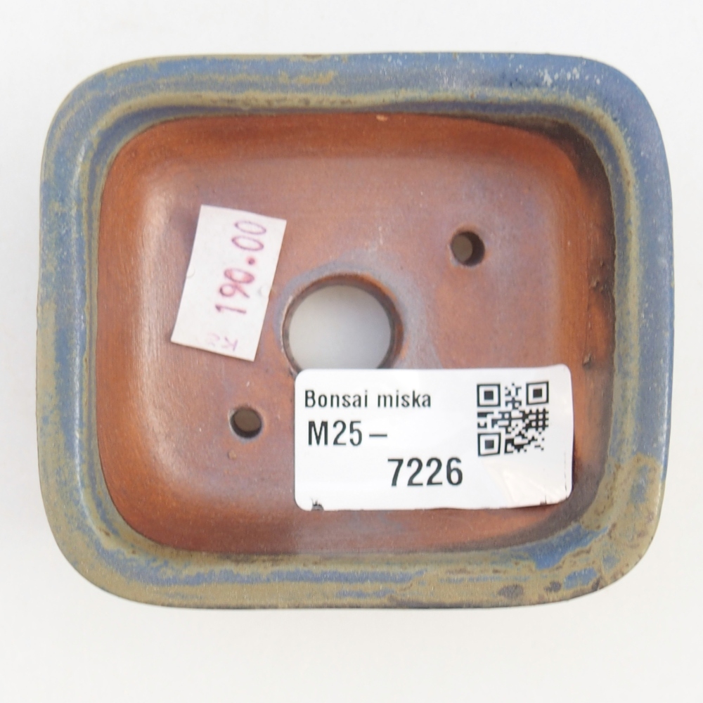 Bonsaischale aus Keramik 14,5 x 10,5 x 4,5 cm, Farbe blau