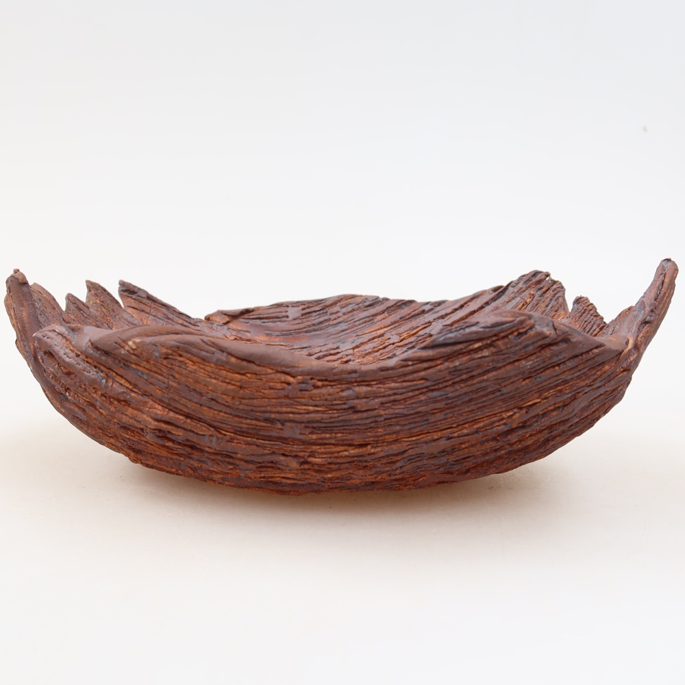 Keramikschale  20 x 17 x 7,5 cm, Farbe: braun