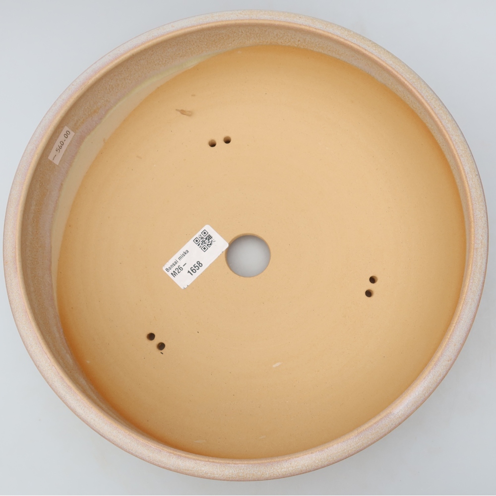 Keramik-Bonsai-Schale, 25,5 x 25,5 x 8 cm, Farbe: Beige