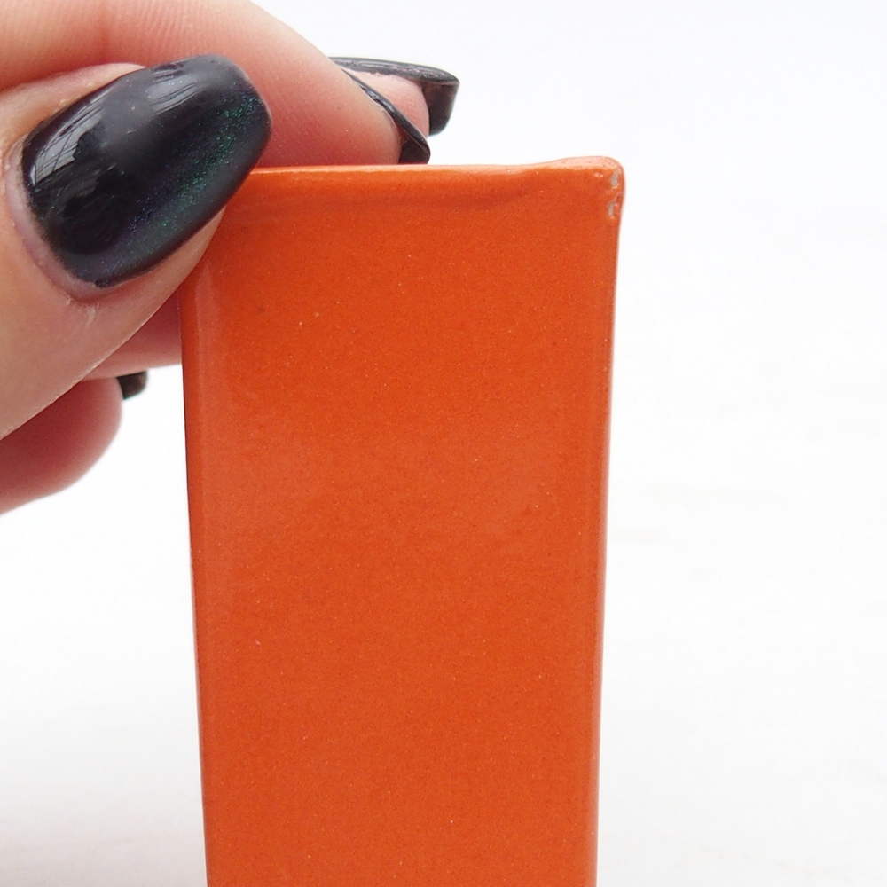 Mini-Bonsaischale 3 x 3 x 5,5 cm, orange