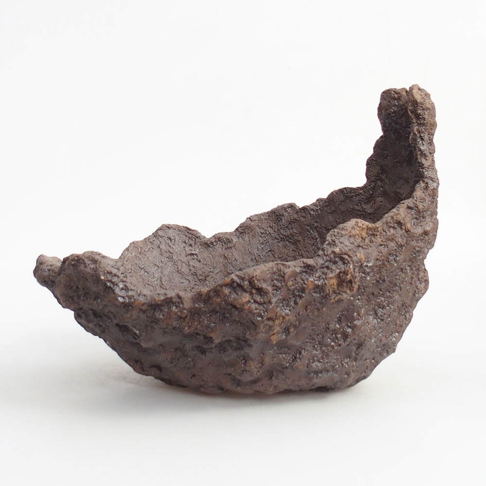 Keramikschale 19 x 15 x 14 cm , Farbe braun