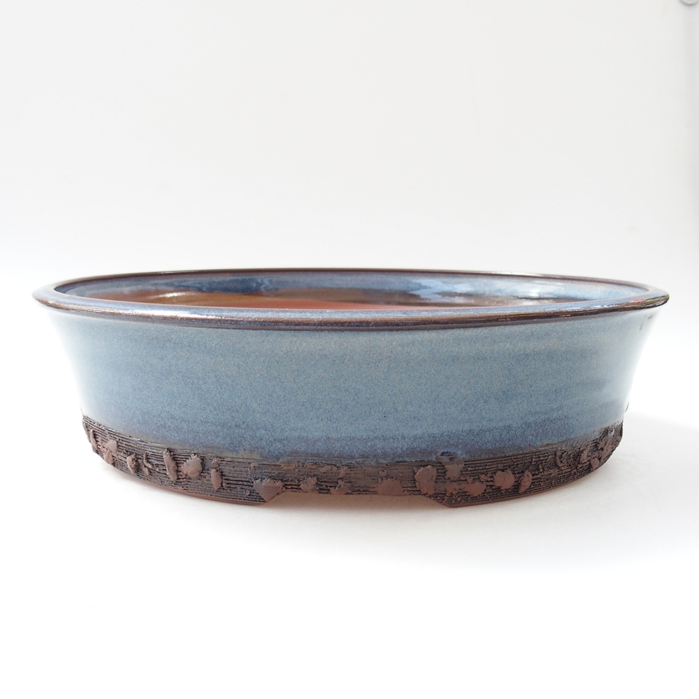 Bonsaischale aus Keramik 26,5 x 26,5 x 7 cm, Farbe blau