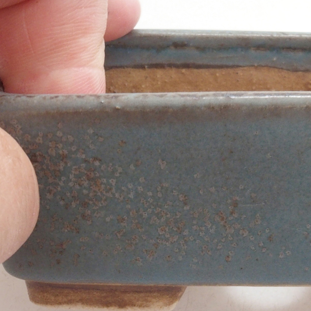 Bonsaischale aus Keramik 9,5 x 8 x 3,5 cm, Farbe blau