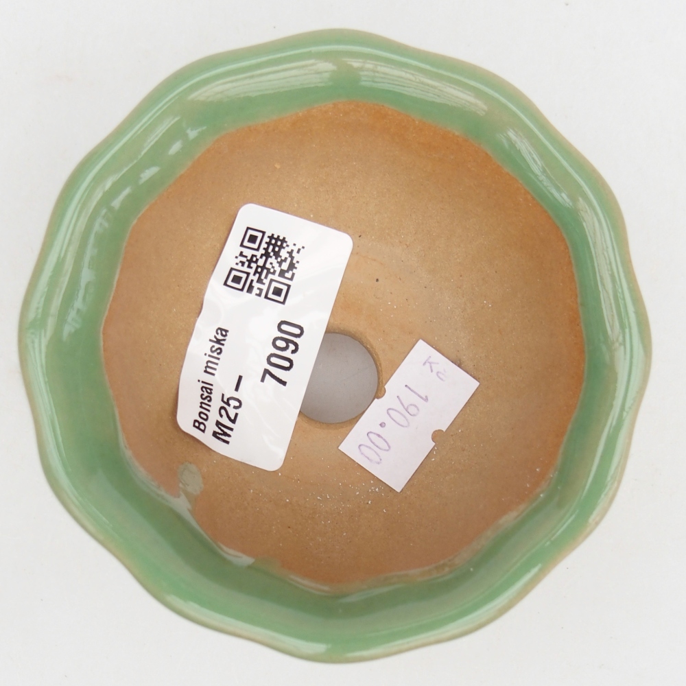 Bonsaischale aus Keramik 8,5 x 8,5 x 4,5 cm, grün