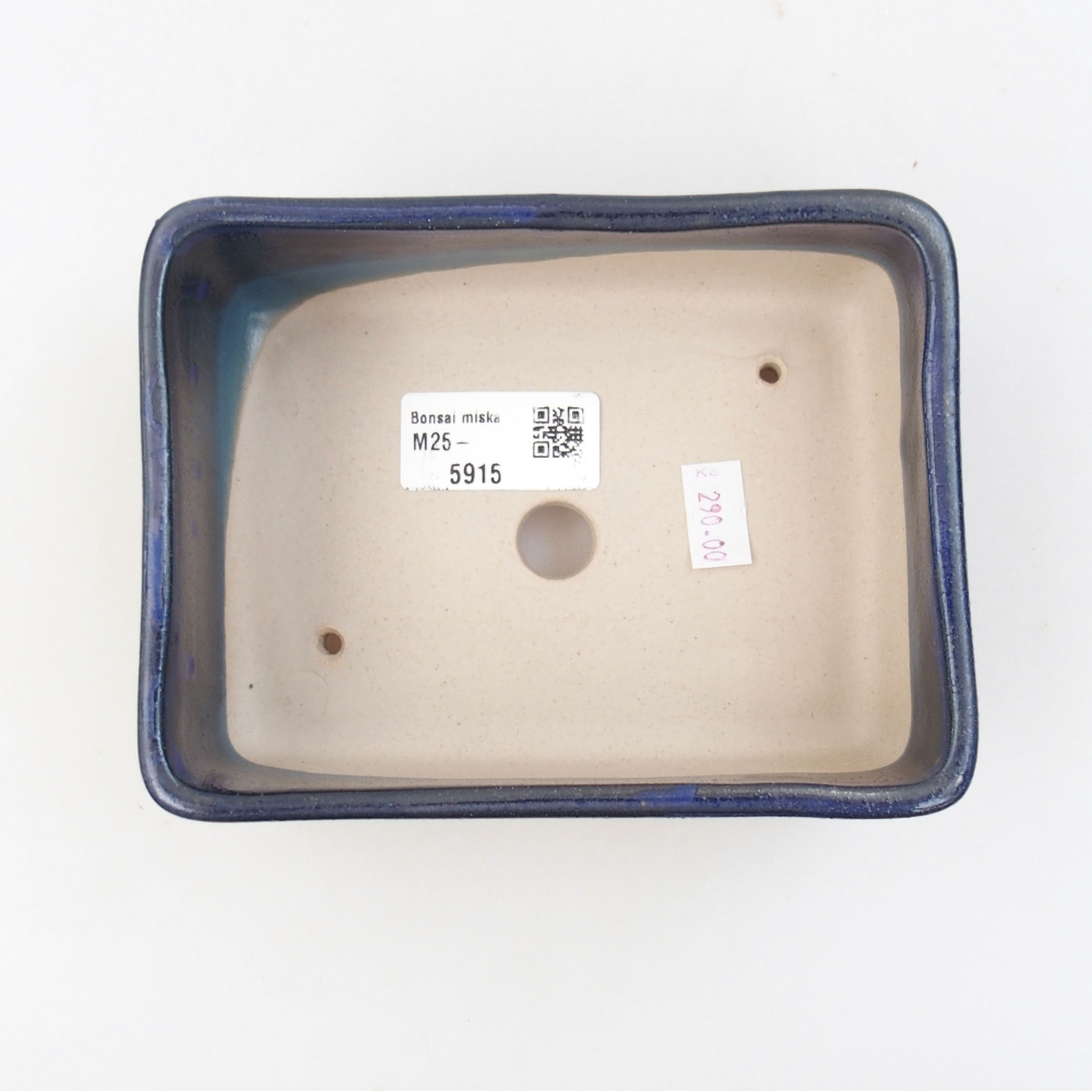 Keramik-Bonsaischale 14,5 x 11 x 5,5 cm, Farbe blau