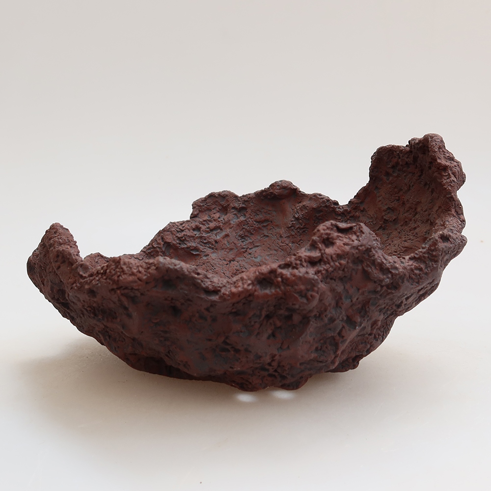 Keramikschale 15 x 15 x 10,5 cm, Farbe: braun