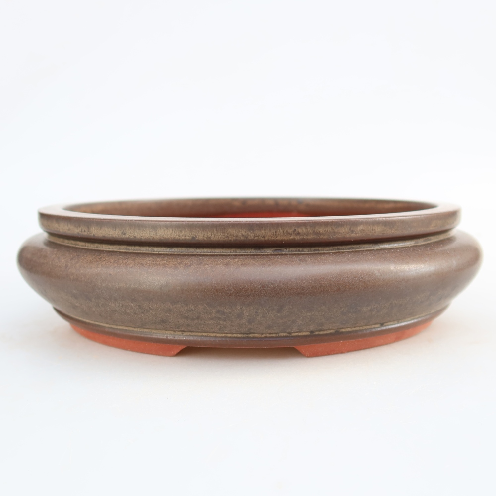 Keramikschale  23,5 x 23,5 x 7 cm, Farbe: braun