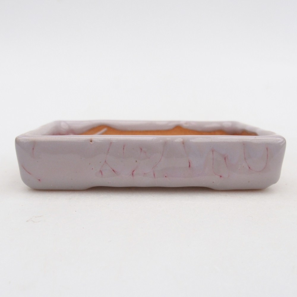 Bonsaischale aus Keramik 10,5 x 7 x 2 cm, rosa