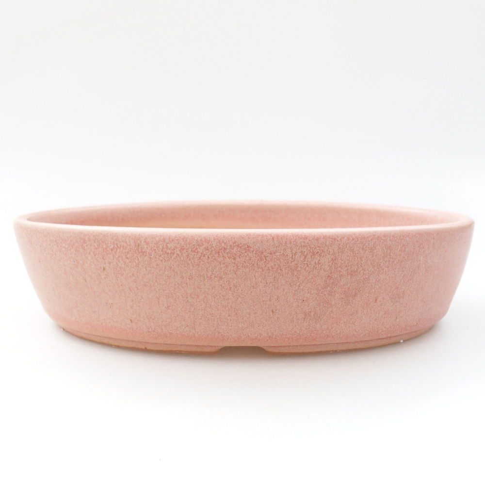 Keramik-Bonsaischale 18,5 x 13,5 x 4,5 cm, Farbe rosa