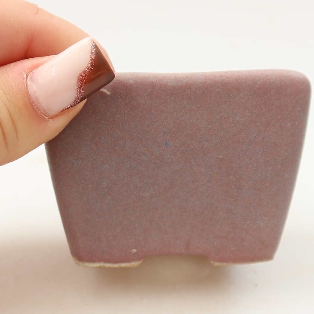 Bonsaischale aus Keramik 6,5 x 6,5 x 5 cm, Farbe lila