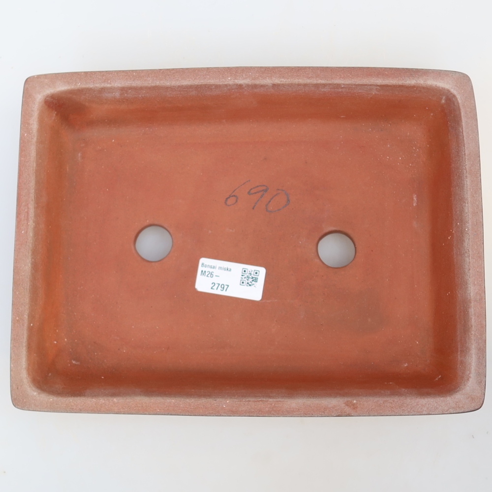 Keramikschale  26 x 20 x 5 cm, Farbe: Ziegelrot