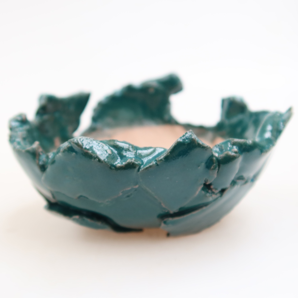 Keramikschale  10,5 x 10,5 x 6 cm, Farbe: grün