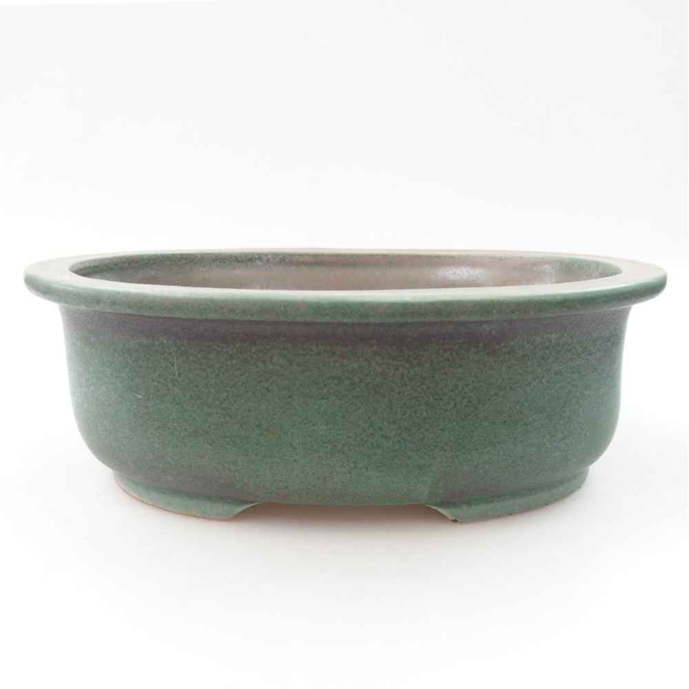 Keramik-Bonsaischale 23,5 x 19 x 8 cm, Farbe Grün