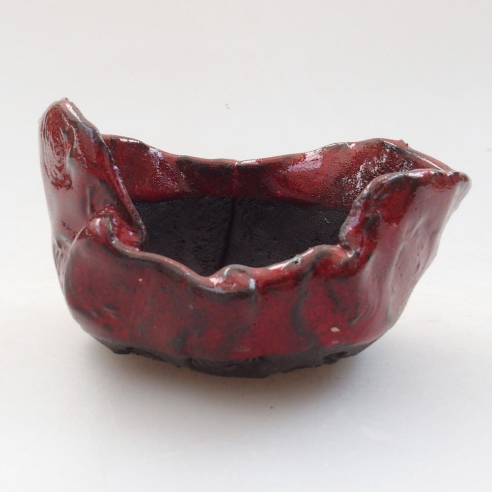 Keramikschale 8 x 7 x 4,5 cm, Farbe rot