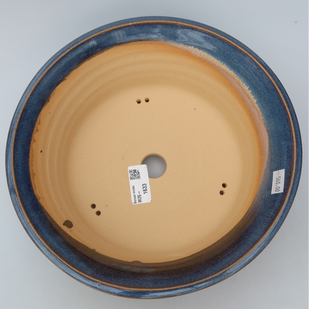 Bonsaischale aus Keramik 26 x 26 x 8,5 cm, Farbe blau