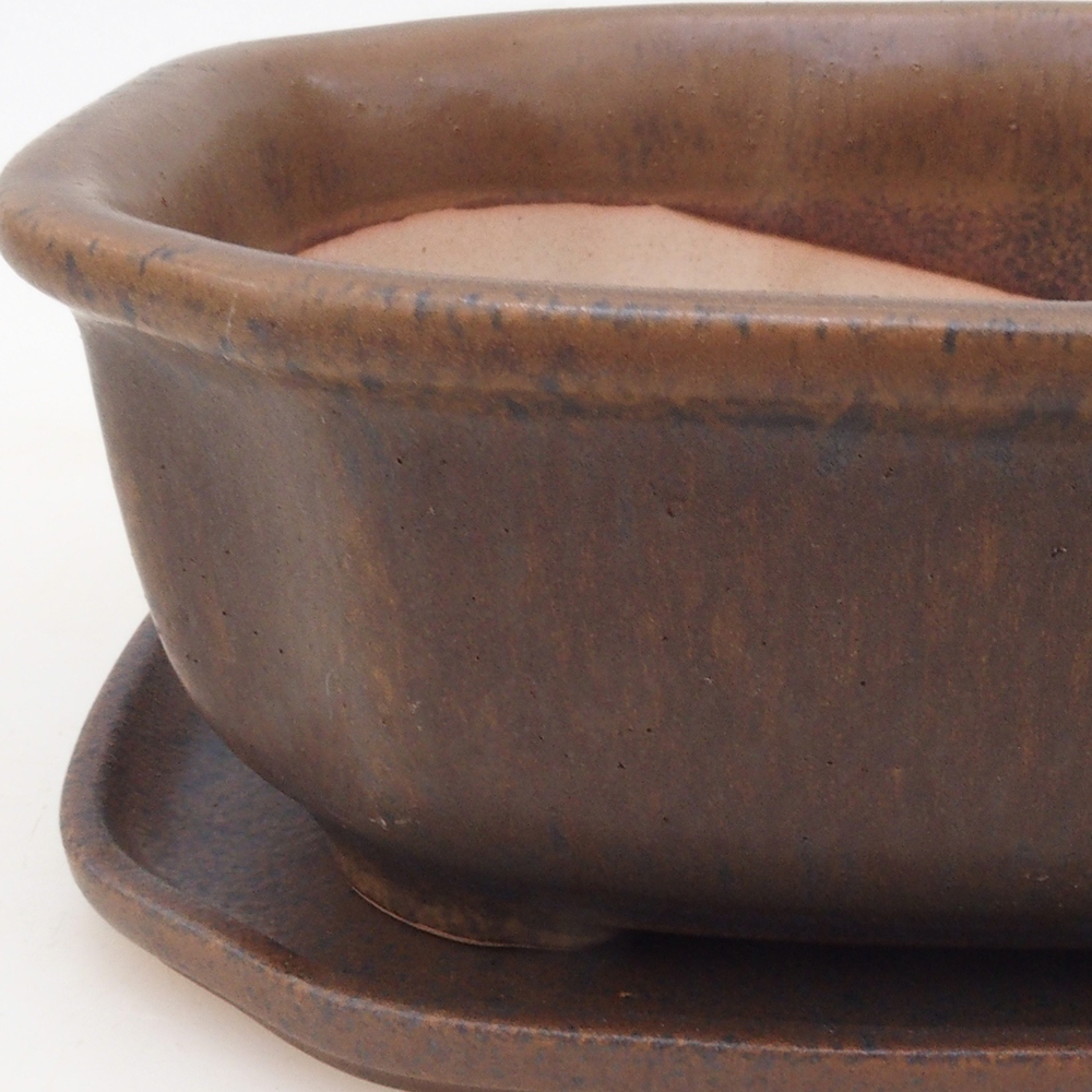 Bonsai-Schale + Untertasse H32 – Braun