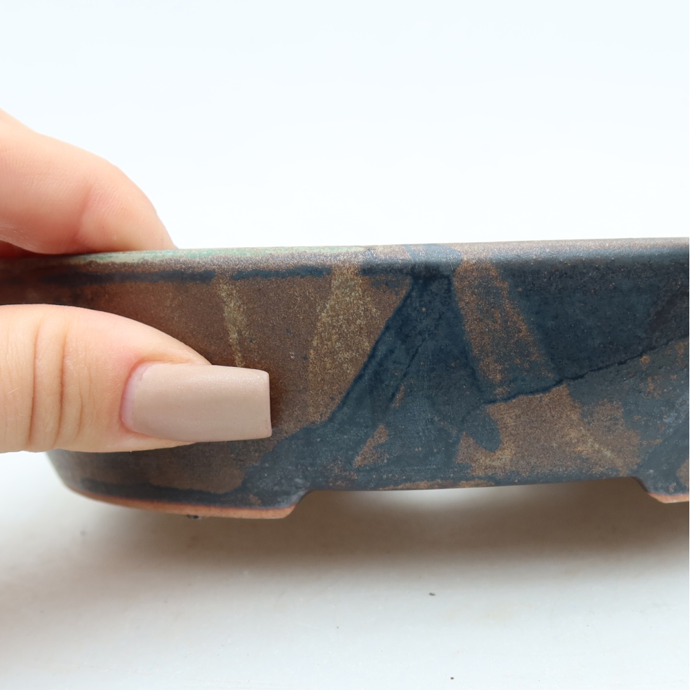 Bonsaischale aus Keramik 17 x 14 x 4 cm, braun