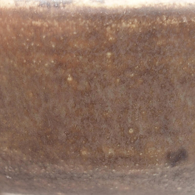 Keramik-Bonsaischale 10,5 x 10,5 x 4 cm, Farbe braun