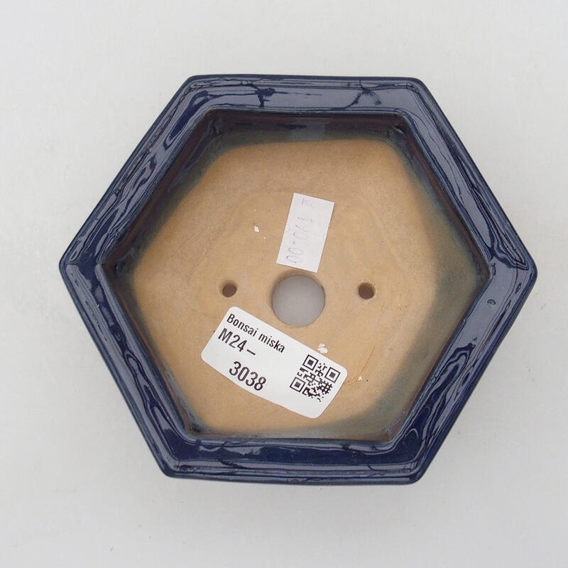 Keramik-Bonsaischale 10,5 x 10 x 4 cm, Farbe Blau