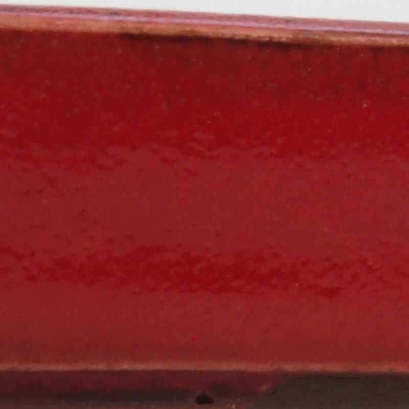 Keramik-Bonsaischale 10,5 x 7,5 x 2 cm, Farbe Rot