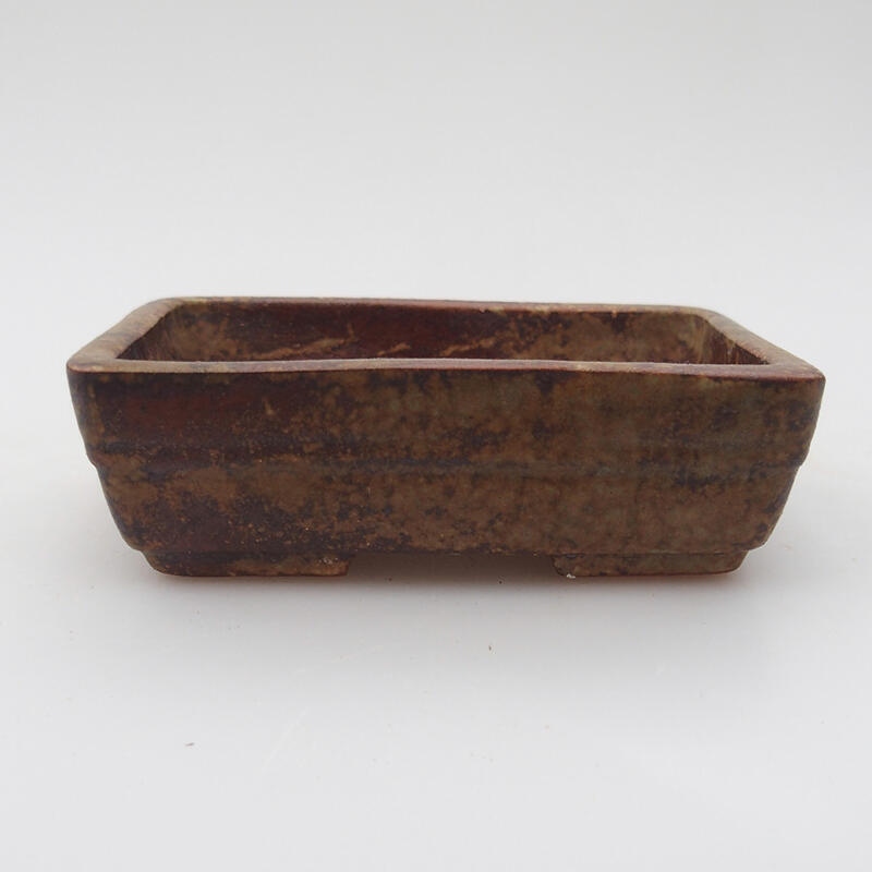 Keramik-Bonsaischale 10 x 7 x 3 cm, Farbe braun