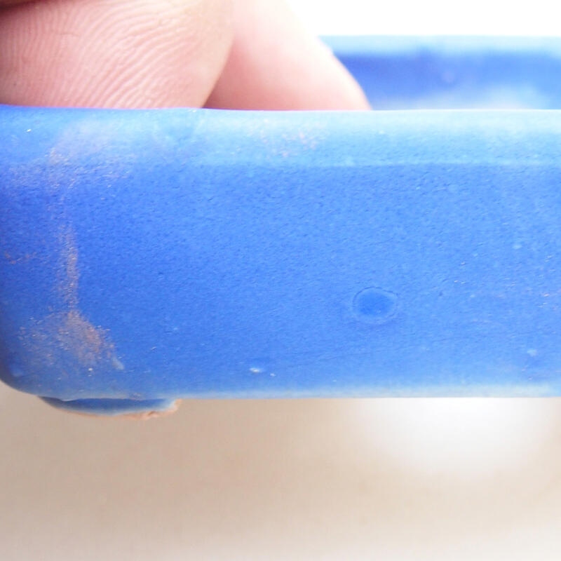 Bonsaischale aus Keramik 10 x 8 x 2,5 cm, Farbe blau