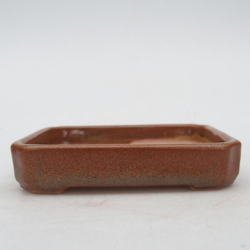 Keramik-Bonsaischale 10 x 8 x 2 cm, Farbe braun