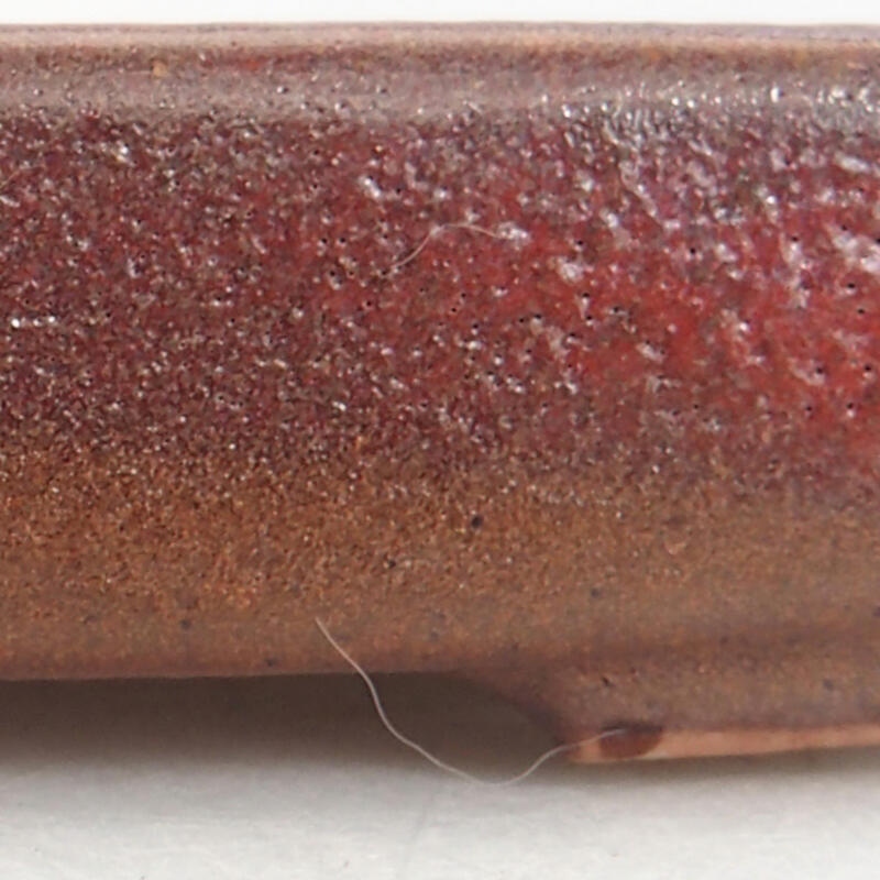 Keramik-Bonsaischale 10 x 8 x 2 cm, Weinfarbe
