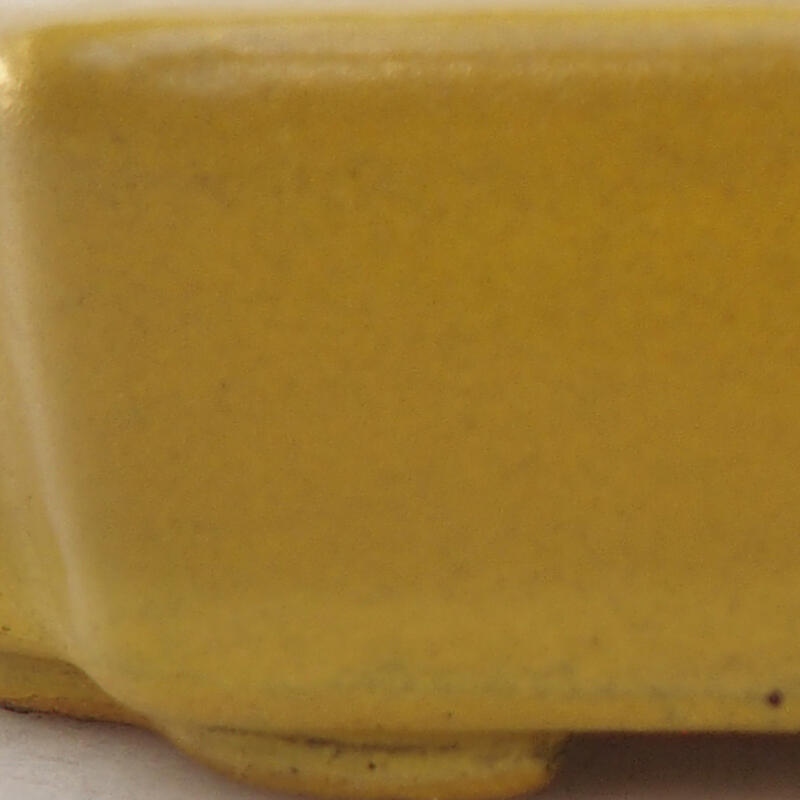 Keramik-Bonsaischale 10 x 8 x 2 cm, Farbe gelb