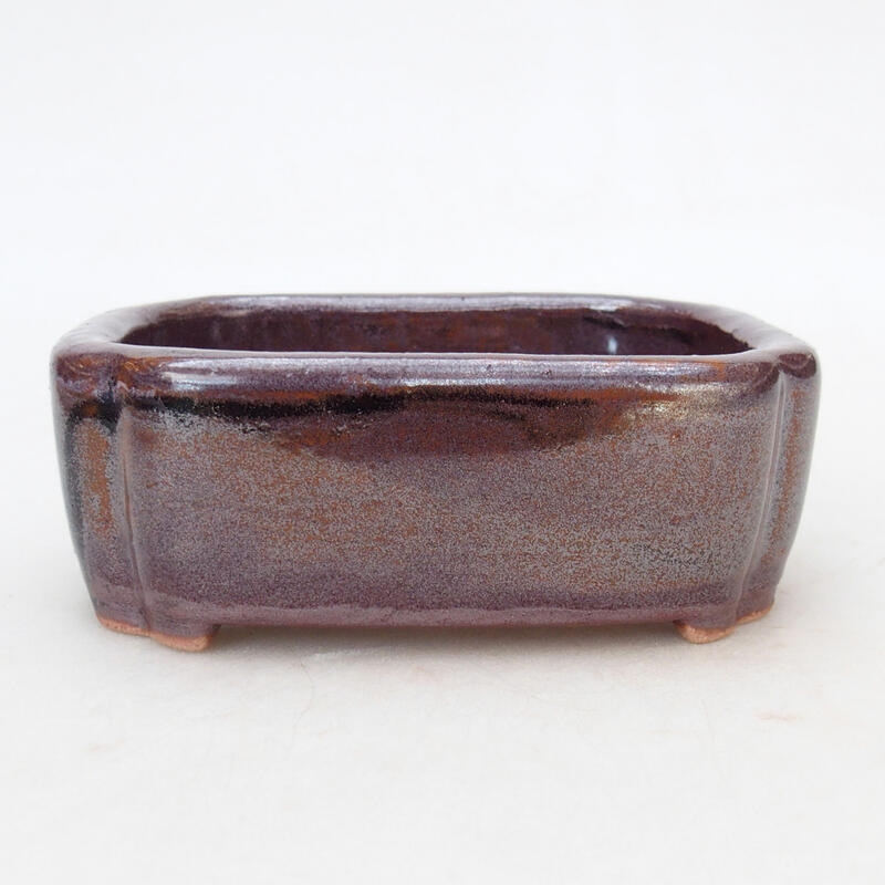 Bonsaischale aus Keramik 10 x 8 x 3,5 cm, Farbe braun