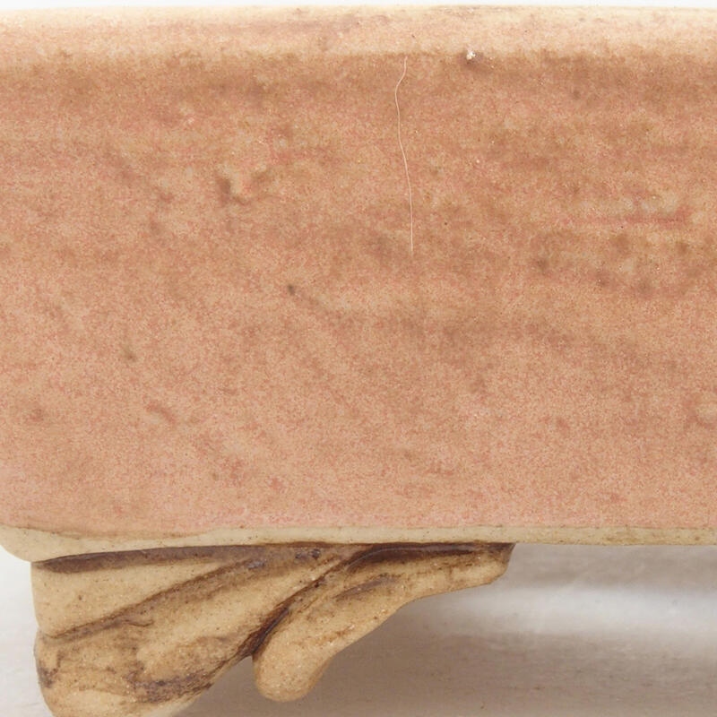 Keramik-Bonsaischale 10 x 8 x 3,5 cm, Farbe rosa