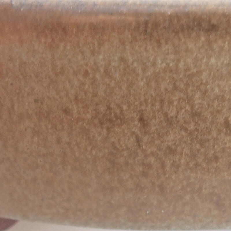 Keramik-Bonsaischale 11,5 x 10 x 3,5 cm, Farbe braun