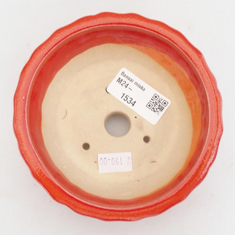 Keramik-Bonsaischale 11,5 x 11,5 x 5 cm, Farbe Rot