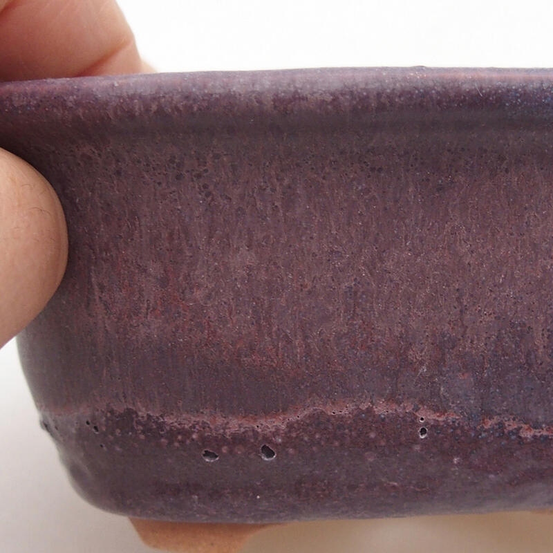 Keramik-Bonsaischale 11,5 x 8 x 5 cm, Farbe Lila