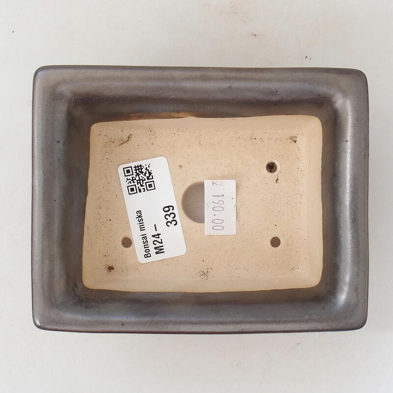 Keramik-Bonsaischale 11,5 x 9 x 4,5 cm, metallische Farbe