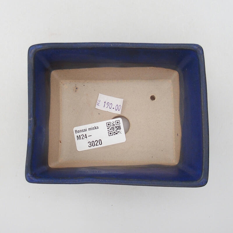 Keramik-Bonsaischale 11,5 x 9 x 5,5 cm, Farbe Blau