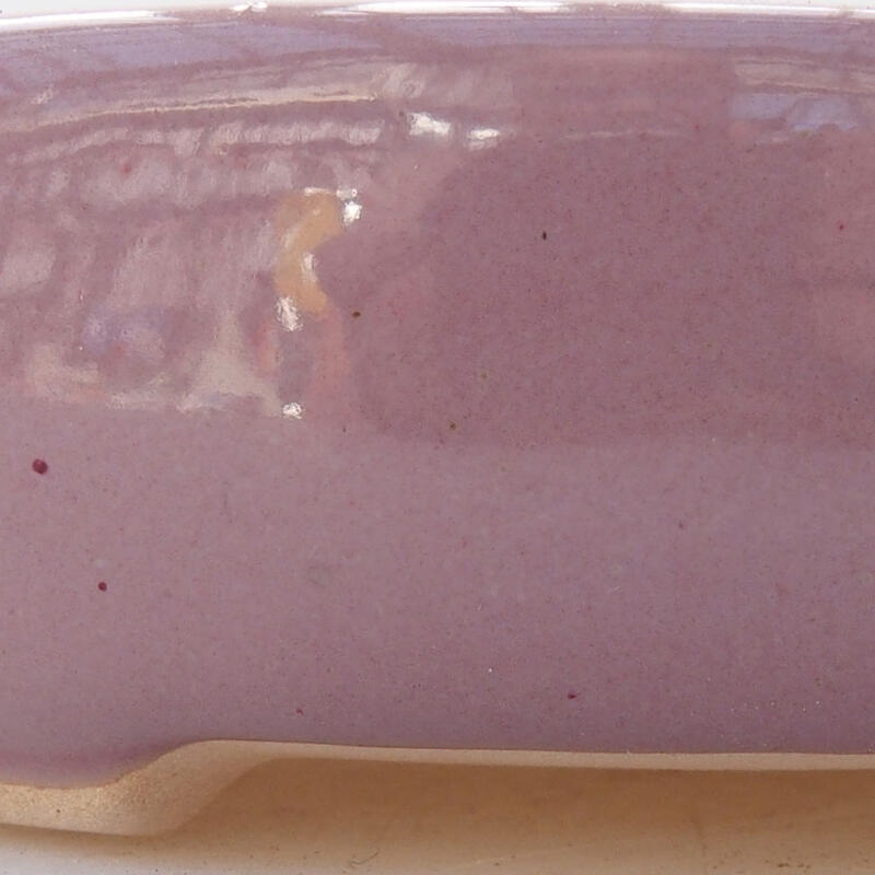 Keramik-Bonsaischale 11 x 11 x 3 cm, Farbe Beige