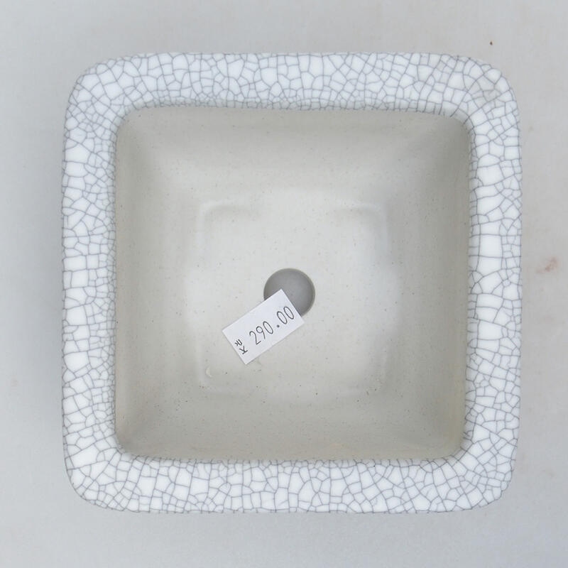 Bonsaischale aus Keramik 11 x 11 x 6,5 cm, Farbe Raku