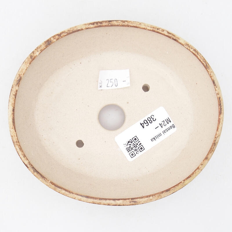 Bonsaischale aus Keramik 12,5 x 10,5 x 3,5 cm, Farbe braun