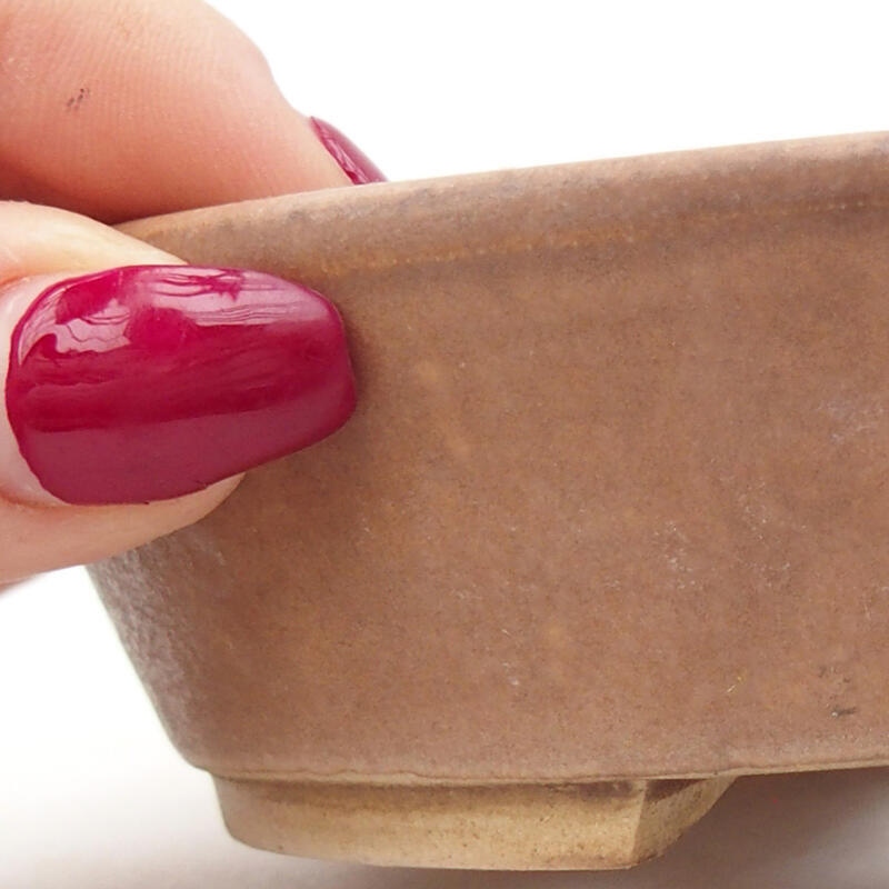 Bonsaischale aus Keramik 12,5 x 10,5 x 3,5 cm, Farbe rosa
