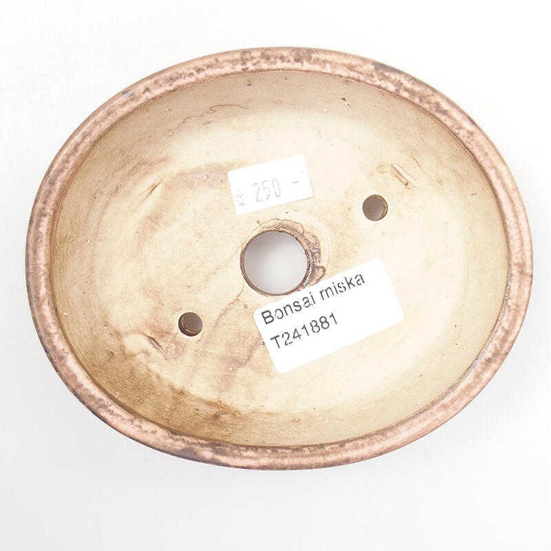 Keramik-Bonsaischale 12,5 x 10,5 x 4 cm, Farbe rosa